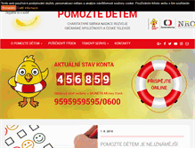 Tablet Screenshot of pomoztedetem.cz